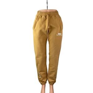RIC3 Women's Tan High Waisted Fleece Lined Tapered Jogger Sweat Pants Size S